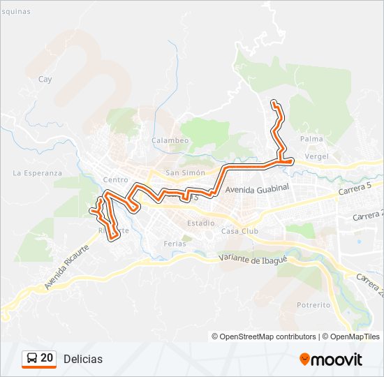 20 bus Line Map