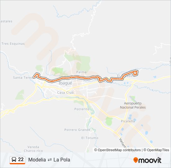 Mapa de 22 de autobús