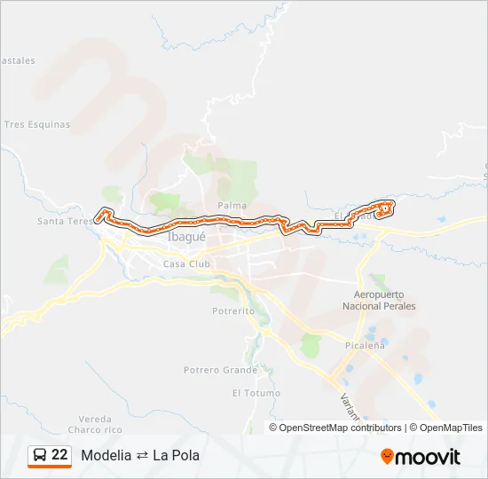 22 Bus Line Map