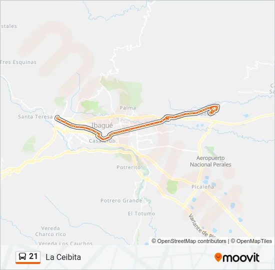 21 Bus Line Map