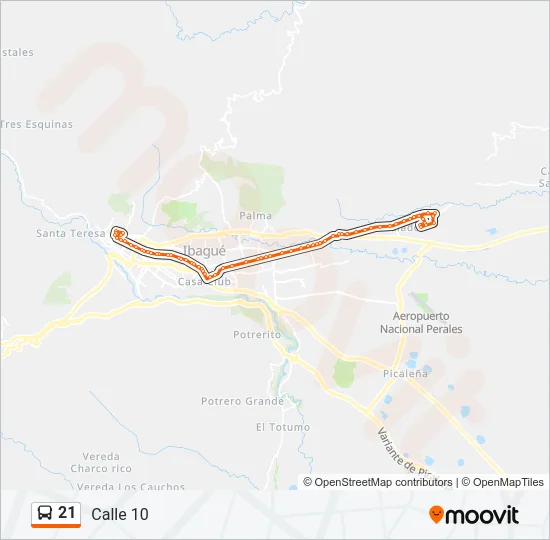 21 Bus Line Map