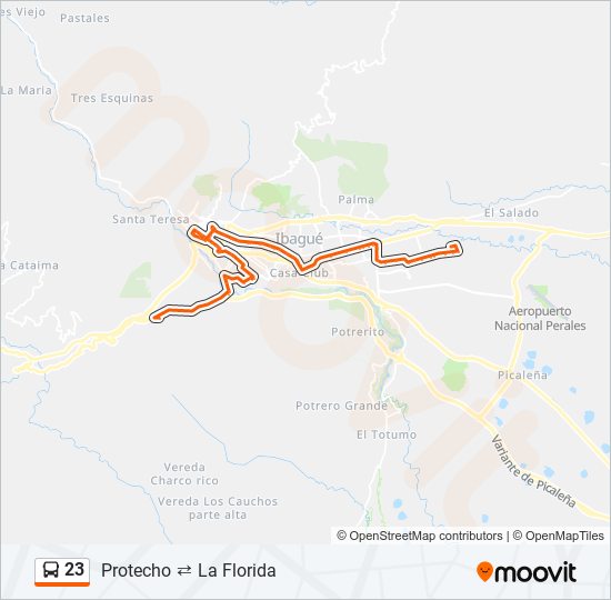 23 bus Line Map