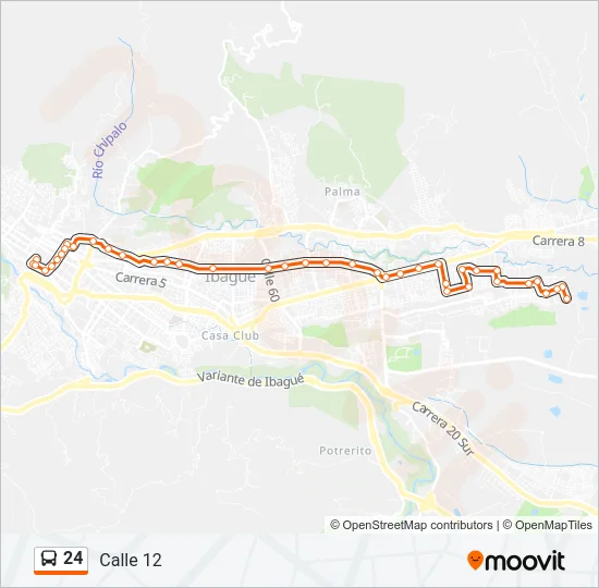 24 Bus Line Map