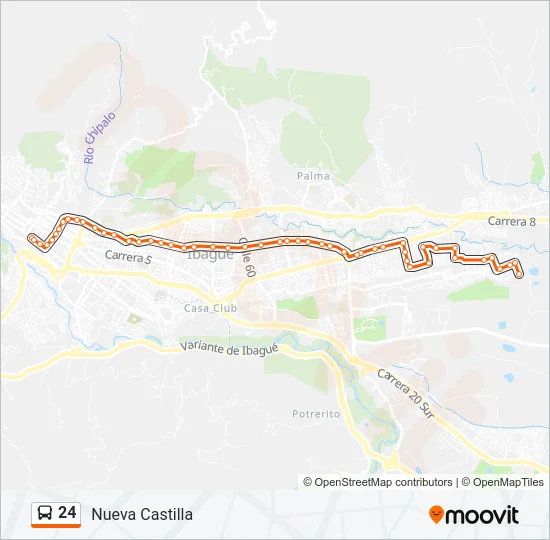 24 Bus Line Map