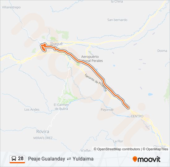 Mapa de 28 de autobús