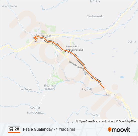 Mapa de 28 de autobús