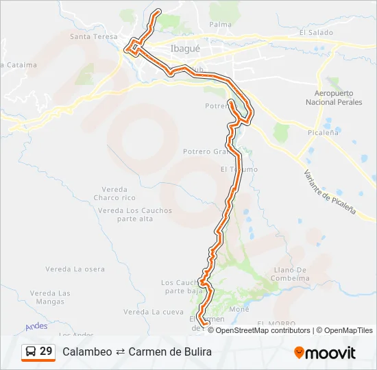 29 Bus Line Map
