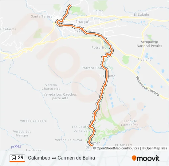 29 Bus Line Map
