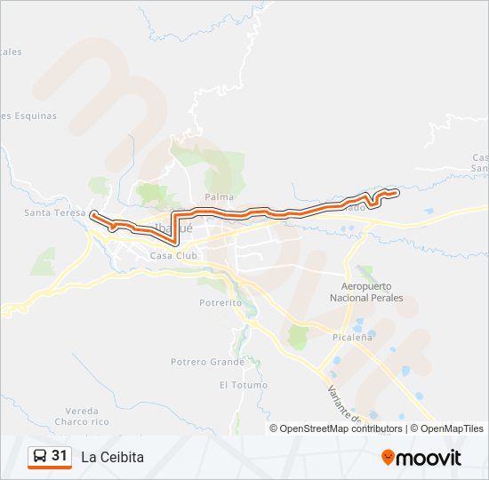 Mapa de 31 de autobús