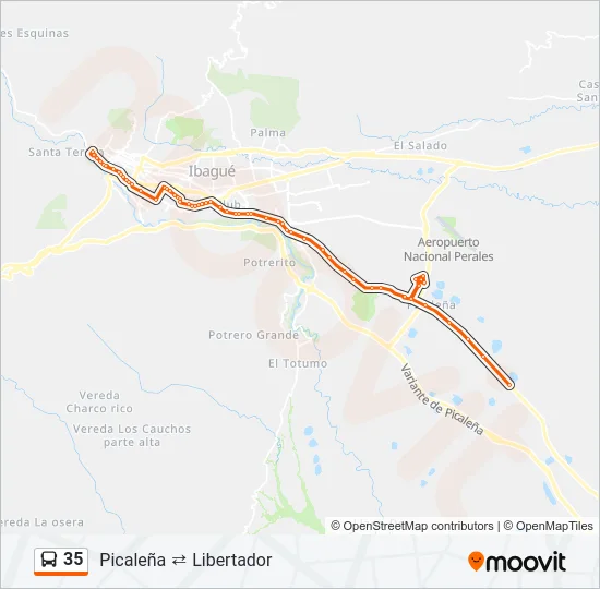 35 Bus Line Map