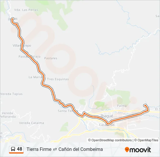 48 Bus Line Map