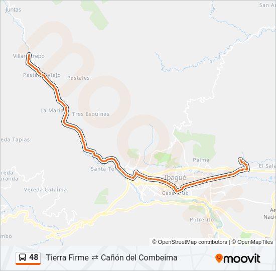 Mapa de 48 de autobús