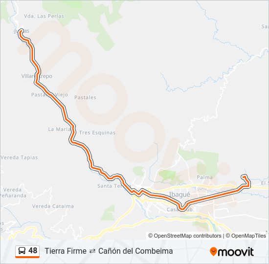 Mapa de 48 de autobús