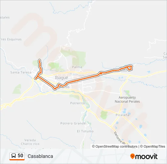 50 Bus Line Map