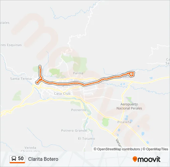 50 Bus Line Map
