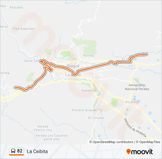 82 Bus Line Map