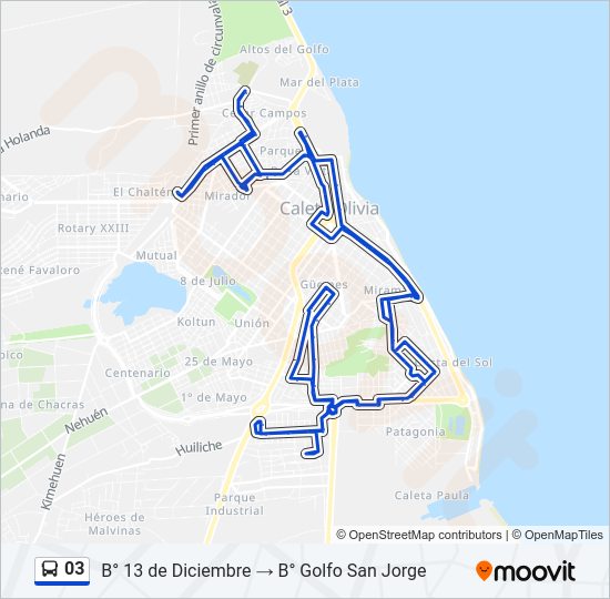 Mapa de 03 de autobús