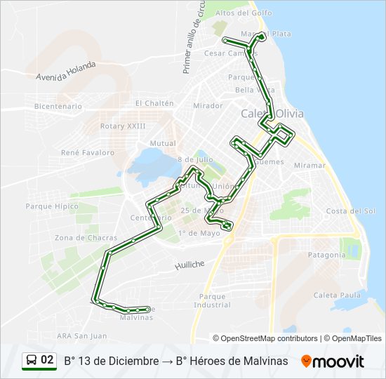 Mapa de 02 de autobús