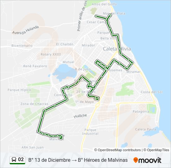 Mapa de 02 de autobús