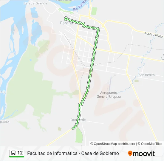 12 Bus Line Map