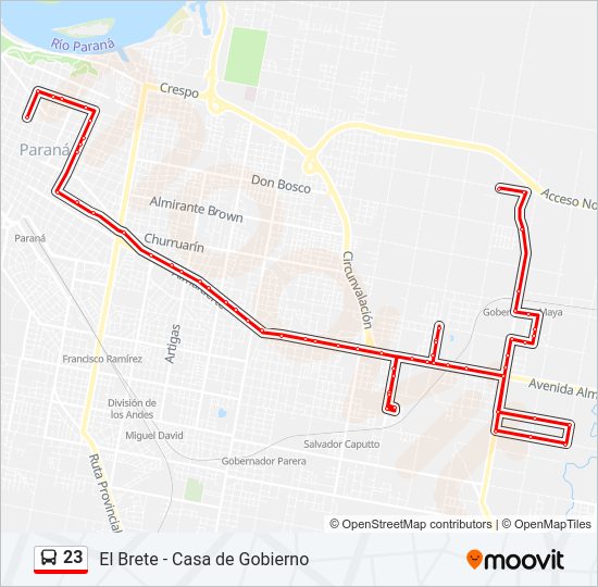 23 Bus Line Map