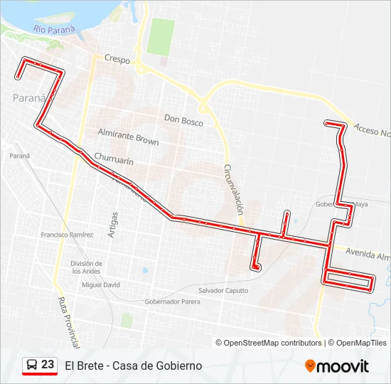 23 Bus Line Map