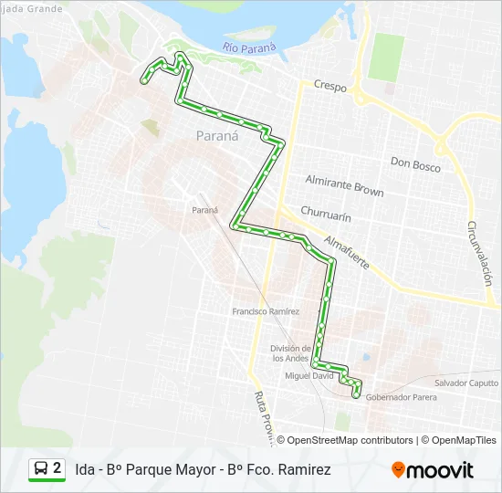 2 Bus Line Map