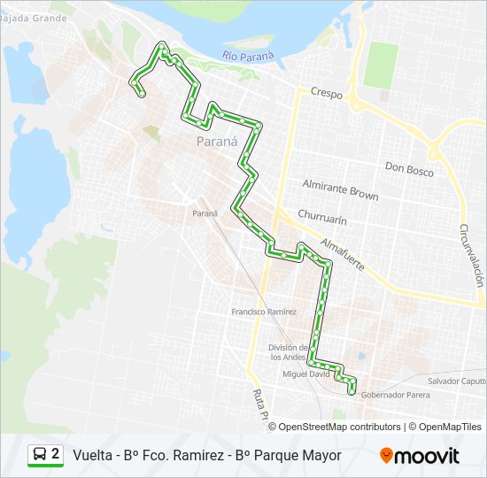 2 Bus Line Map