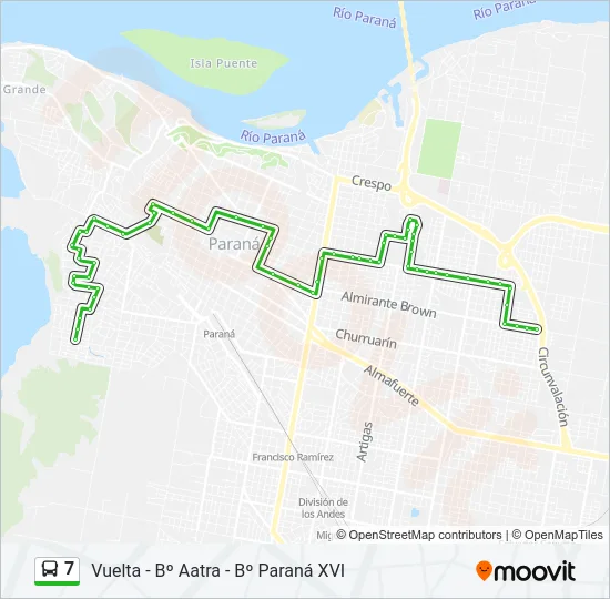 7 Bus Line Map