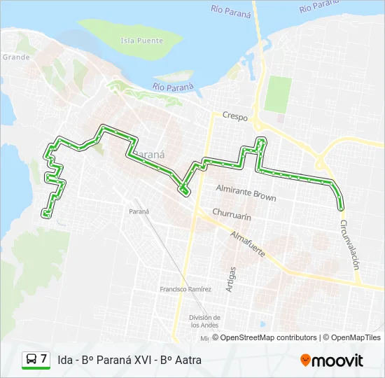 7 Bus Line Map