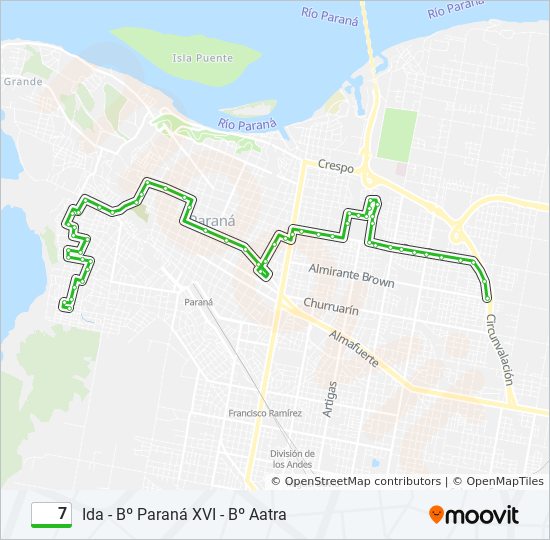 Mapa de 7 de autobús
