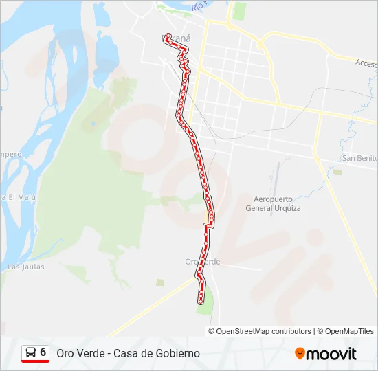 6 Bus Line Map
