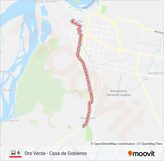 6 Bus Line Map