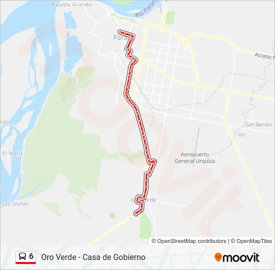 6 Bus Line Map