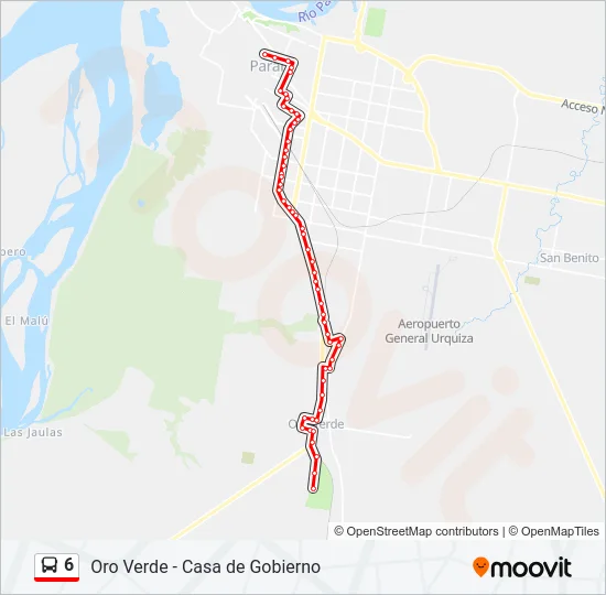 6 Bus Line Map
