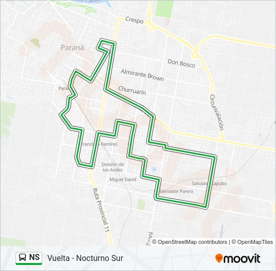 NS Bus Line Map