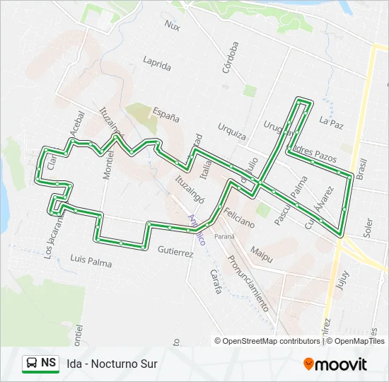 NS Bus Line Map