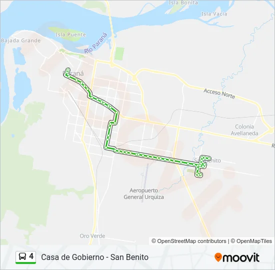 4 Bus Line Map