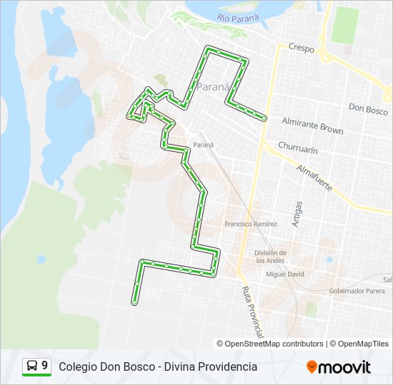 9 Bus Line Map