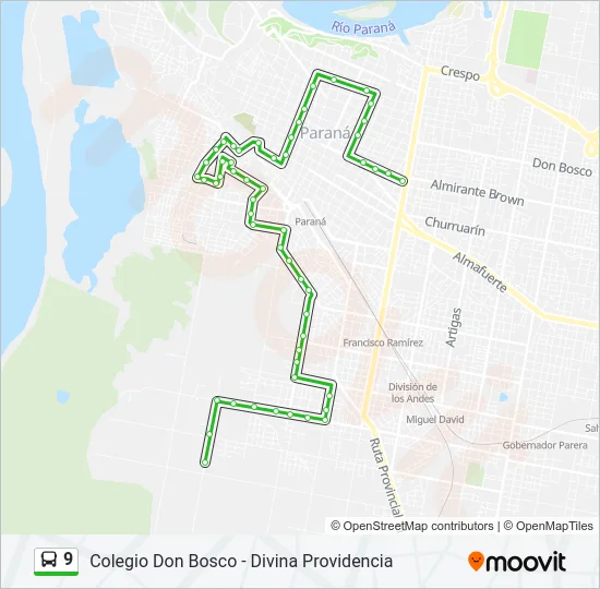 9 Bus Line Map