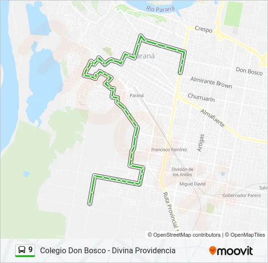 9 Bus Line Map