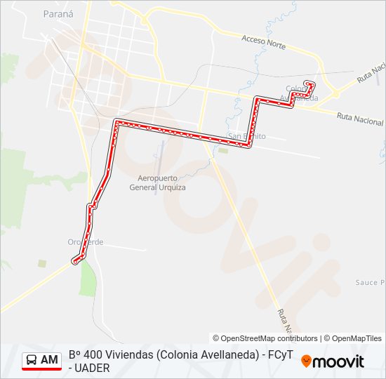 Mapa de AM de autobús