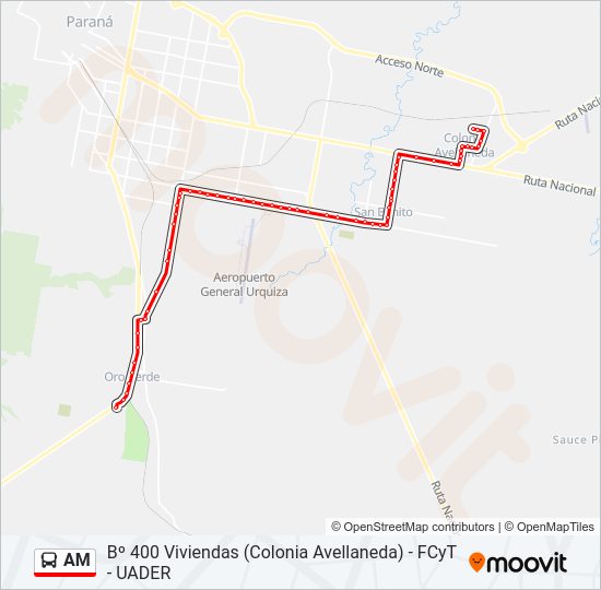 Mapa de AM de autobús