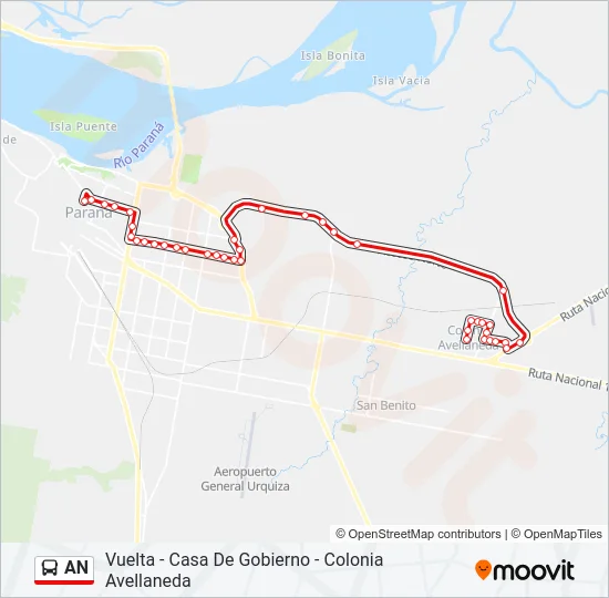 AN Bus Line Map