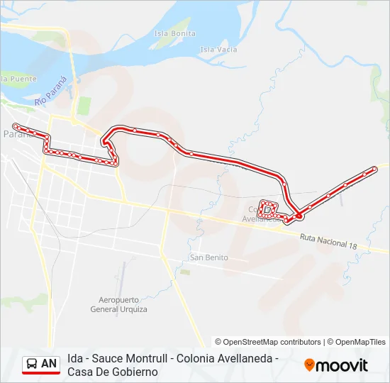 AN Bus Line Map