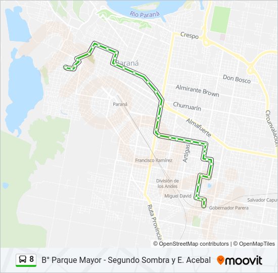 8 Bus Line Map