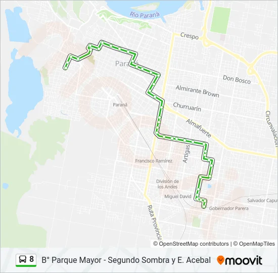 8 Bus Line Map