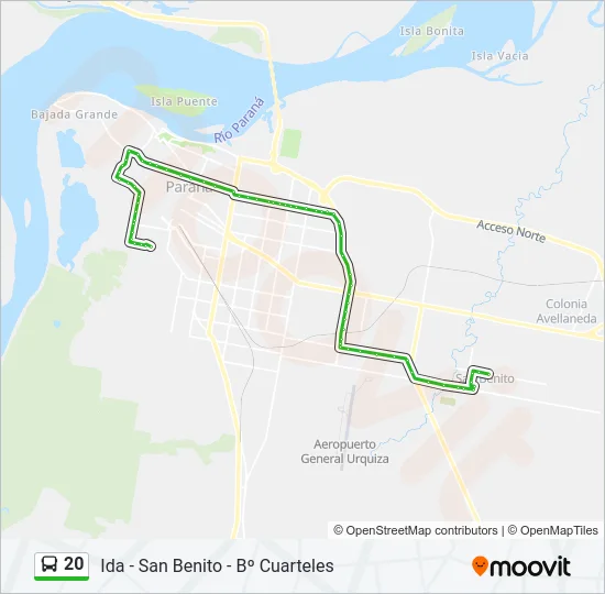 20 Bus Line Map