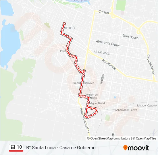 10 Bus Line Map