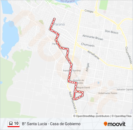 10 Bus Line Map